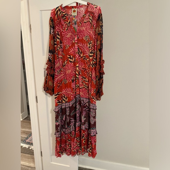 Farm Rio Mixed Floral Maxi Dress NWT - Picture 8 of 11